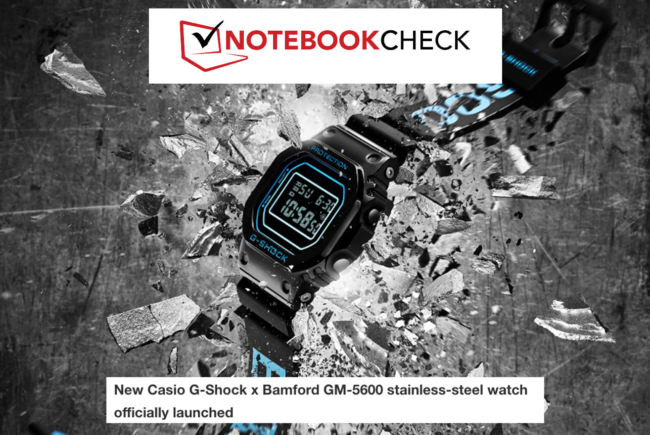 NotebookCheck: New Casio G-Shock x Bamford GM-5600 stainless-steel watch officially launched