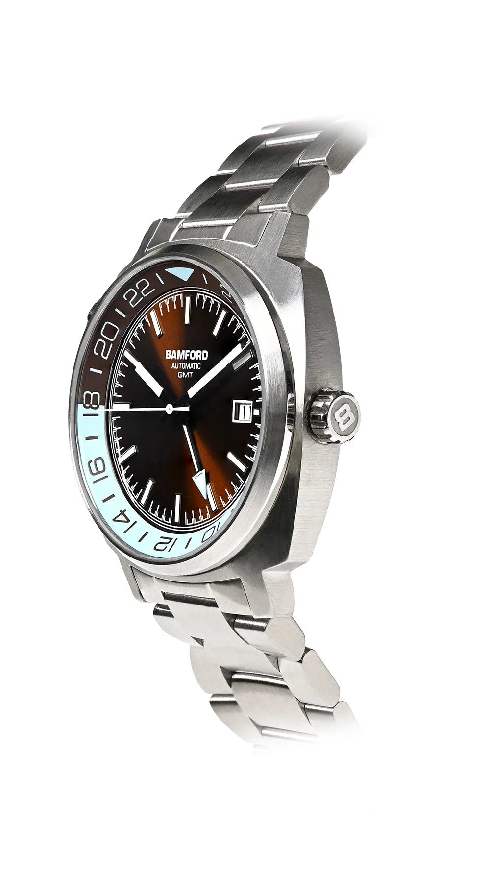 GMT Brown Sunburst and Aqua Blue