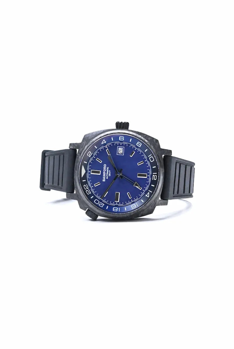 GMT Forged Carbon - Deep rich dark blue with Silver accents