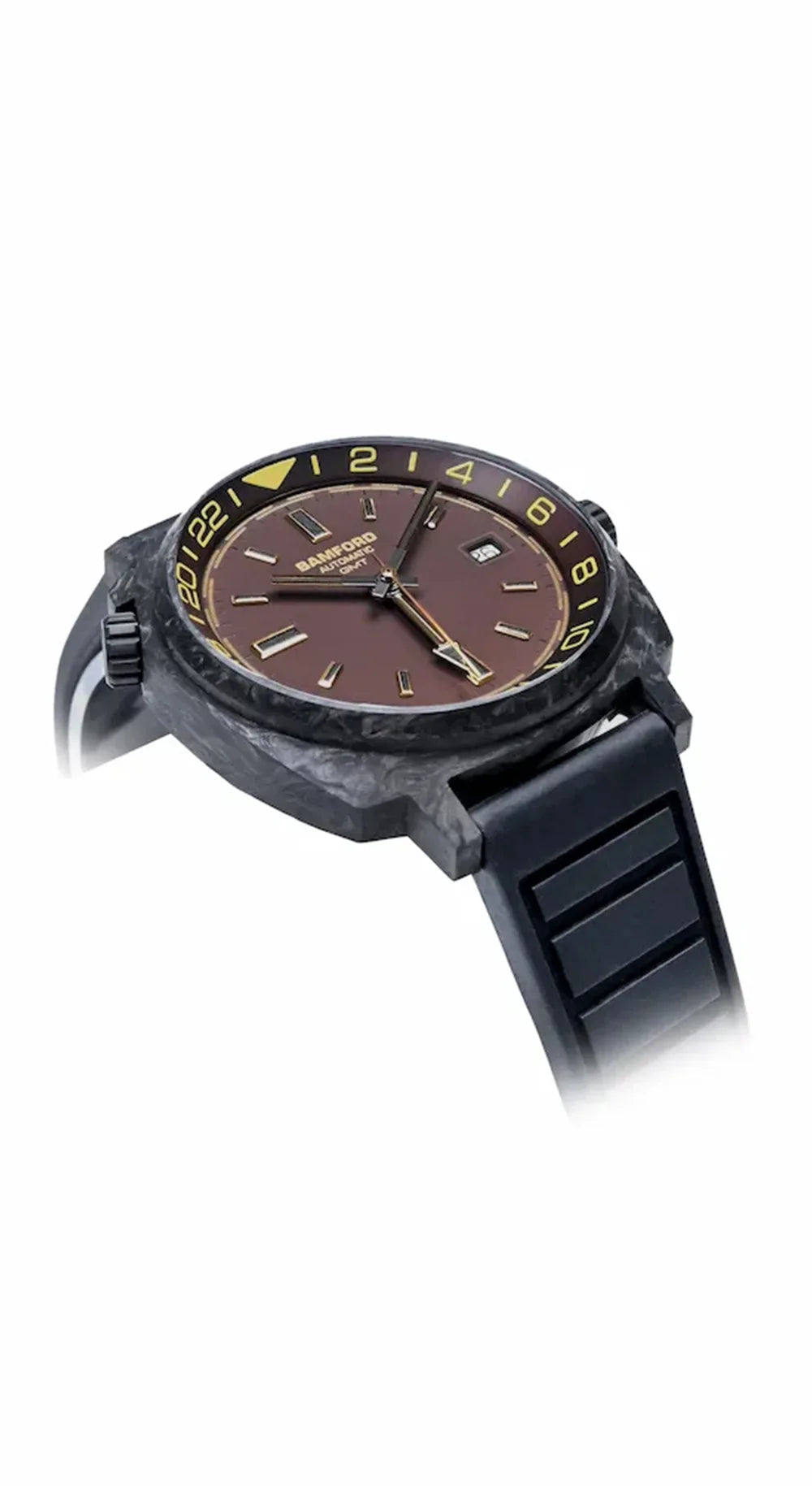 GMT Forged Carbon - Dark muted brown with Gold accents