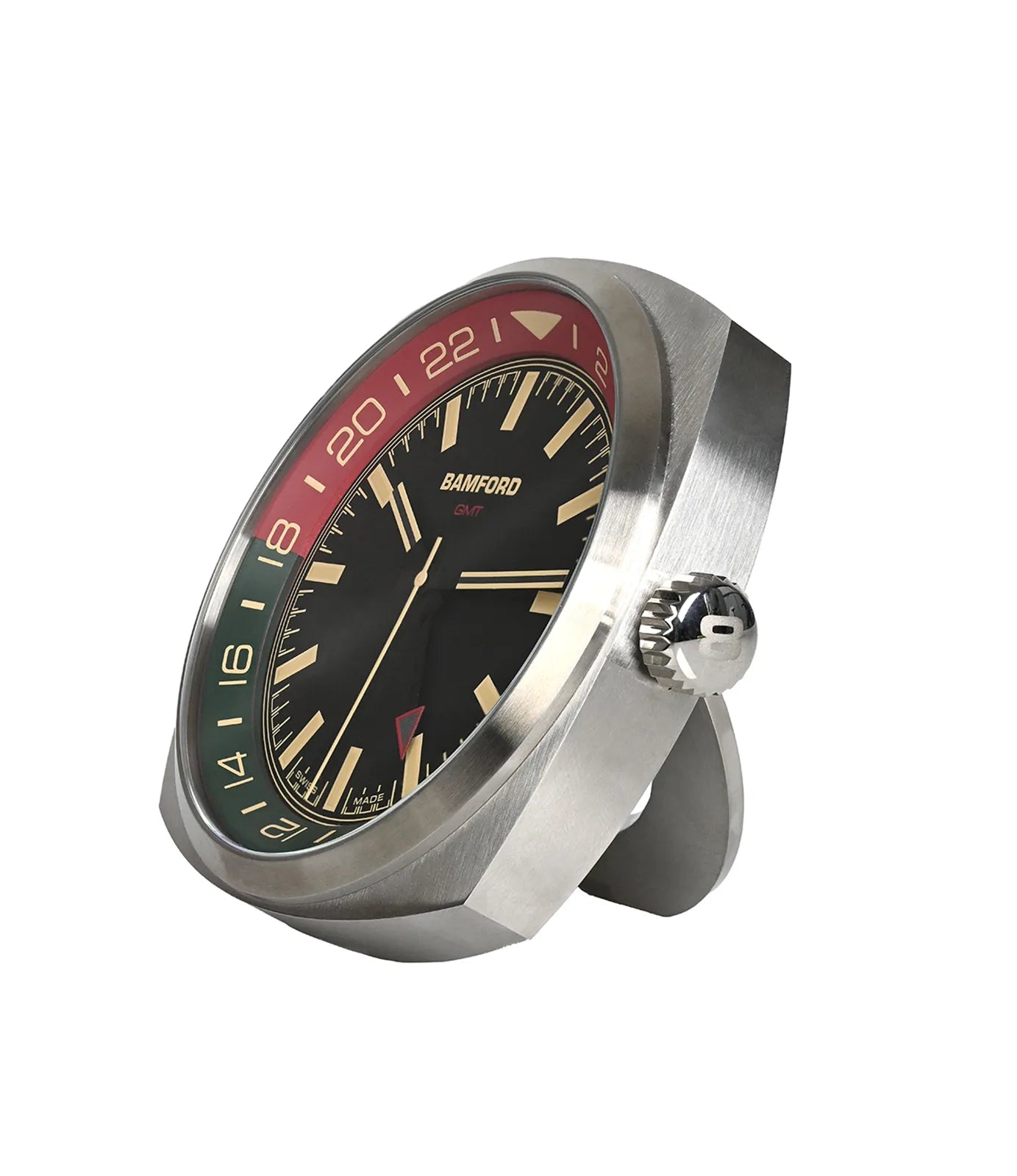 Bamford GMT Desk Clock – Italian (Red & Green)