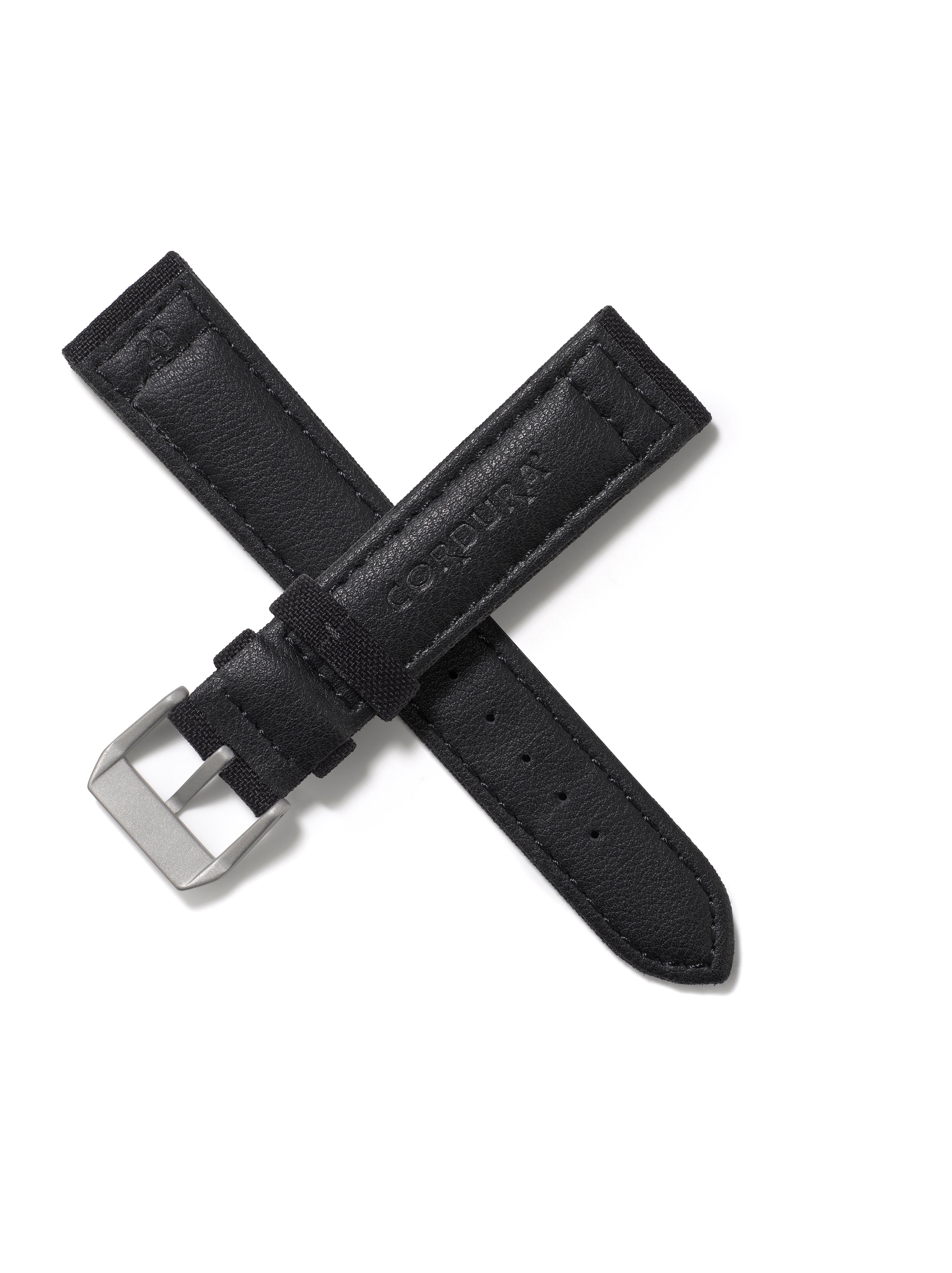 20mm Cordura Strap - Black with Black Stitch
