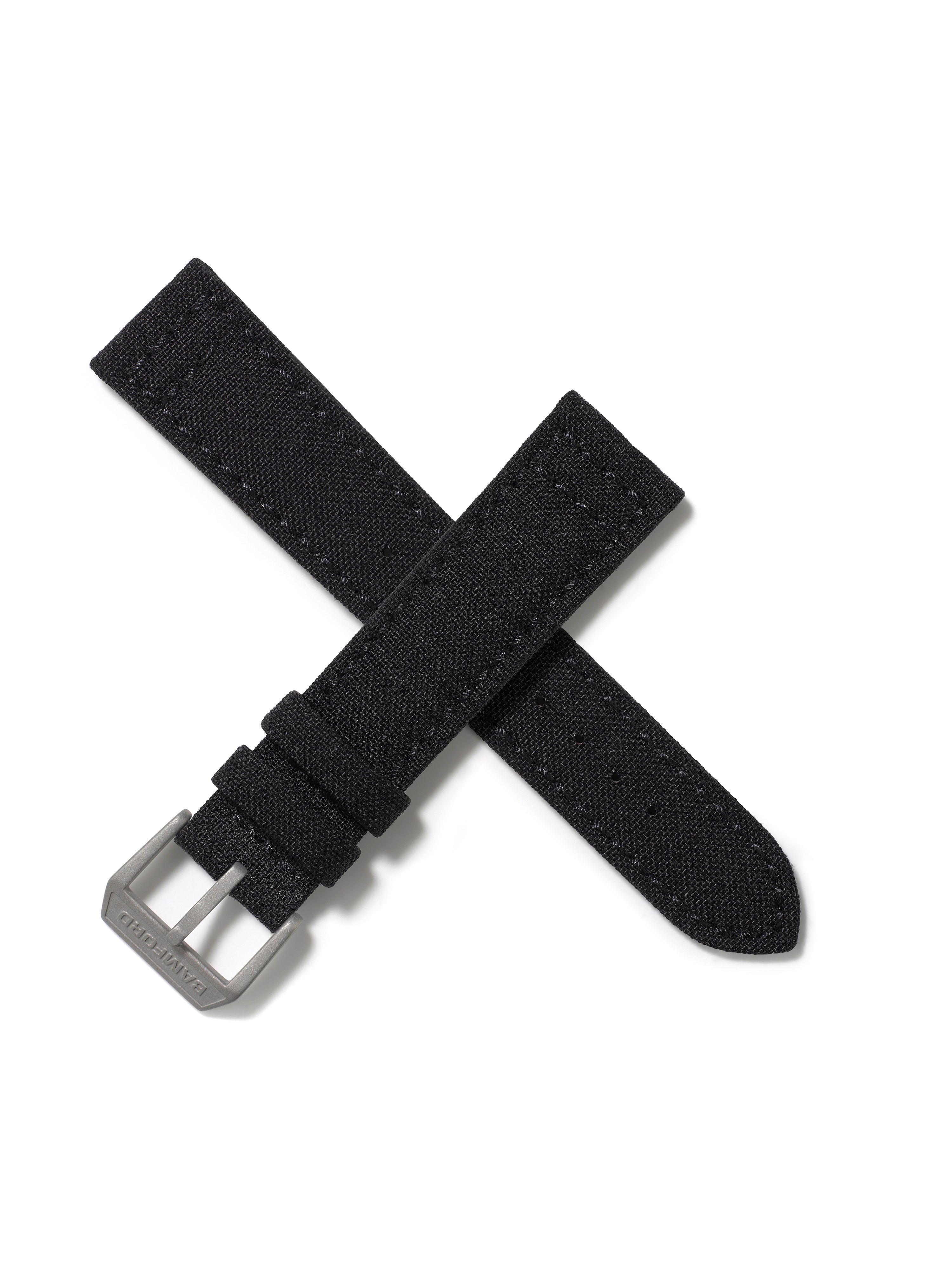 20mm Cordura Strap - Black with Black Stitch