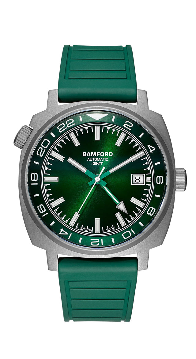 Bamford London Titanium-Sunburst-Green-GMT