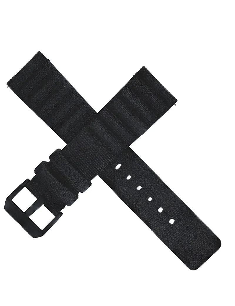 22mm D300 Black Strap