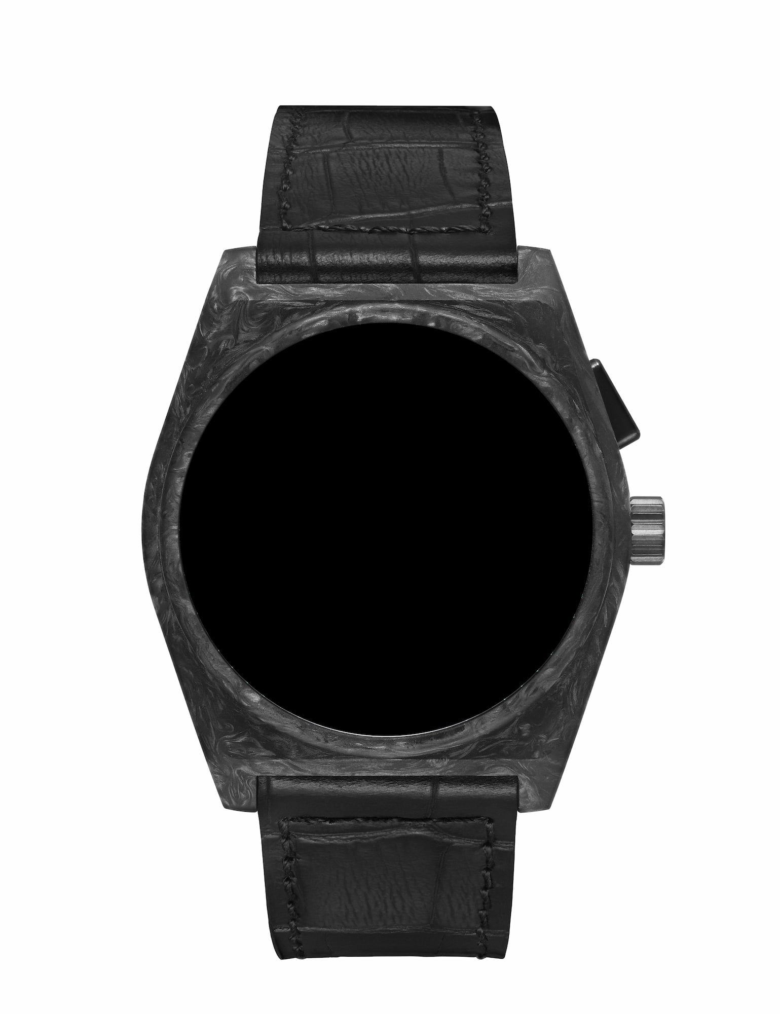 22mm Leather Strap - Black