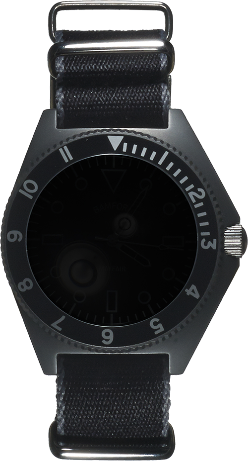 20mm Nylon Strap - Black/Grey Edge