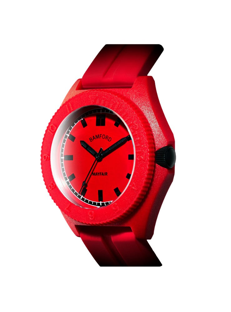 未使用] バンフォード 時計 メイフェアー デイト 赤・レッド - 腕時計 ...