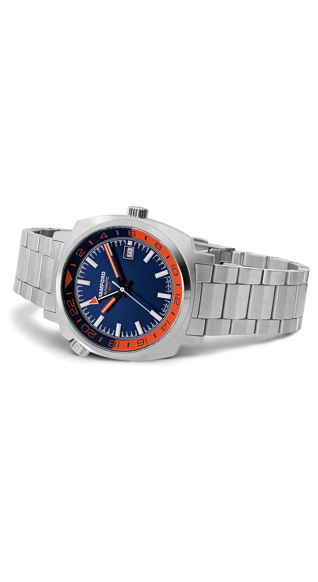 GMT Steel Navy Orange Bamford London