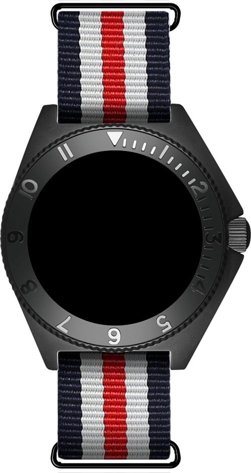 20mm Nylon Strap - Red/White/Blue
