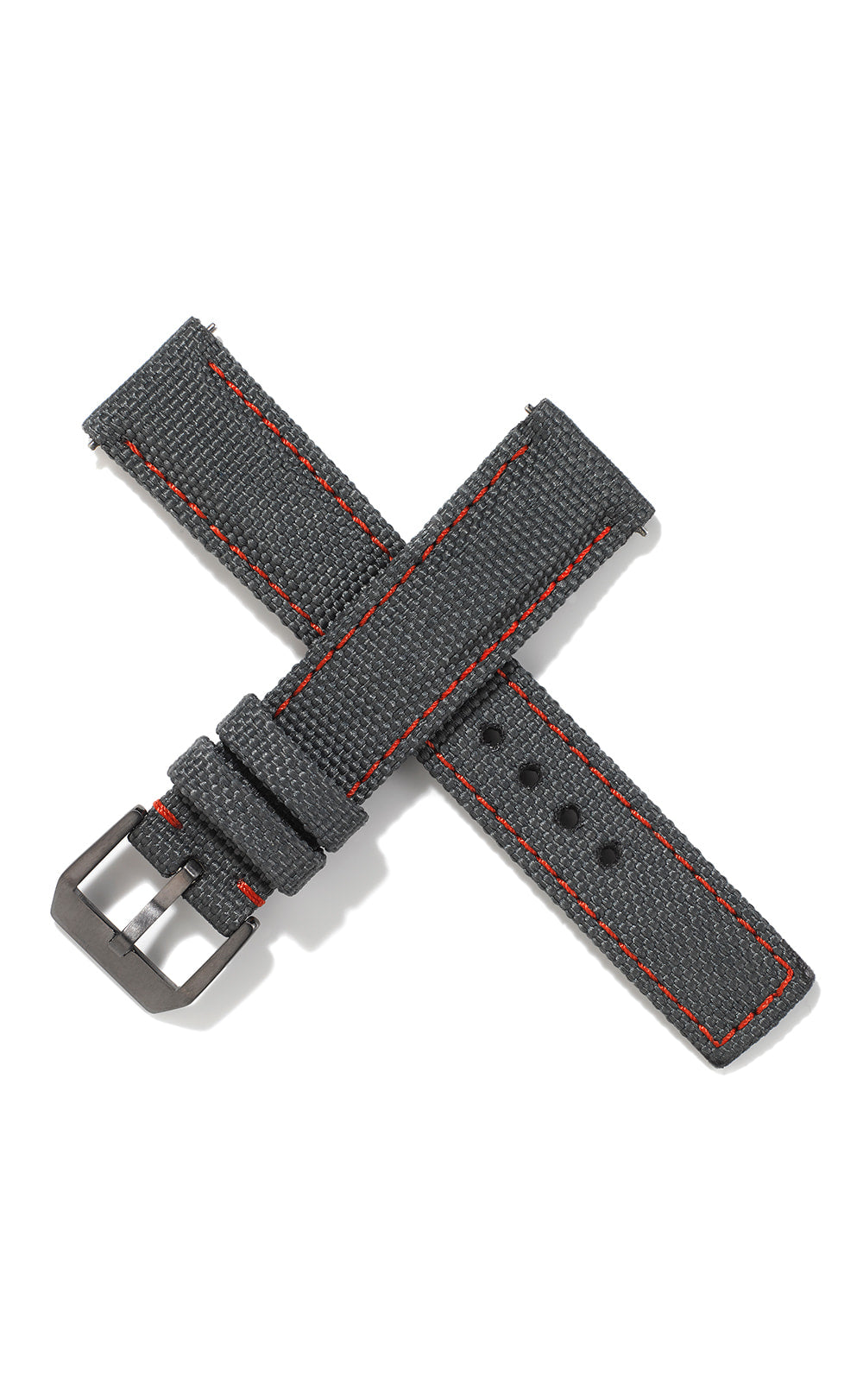 20mm Cordura Strap - Dark Grey with Red Stitch