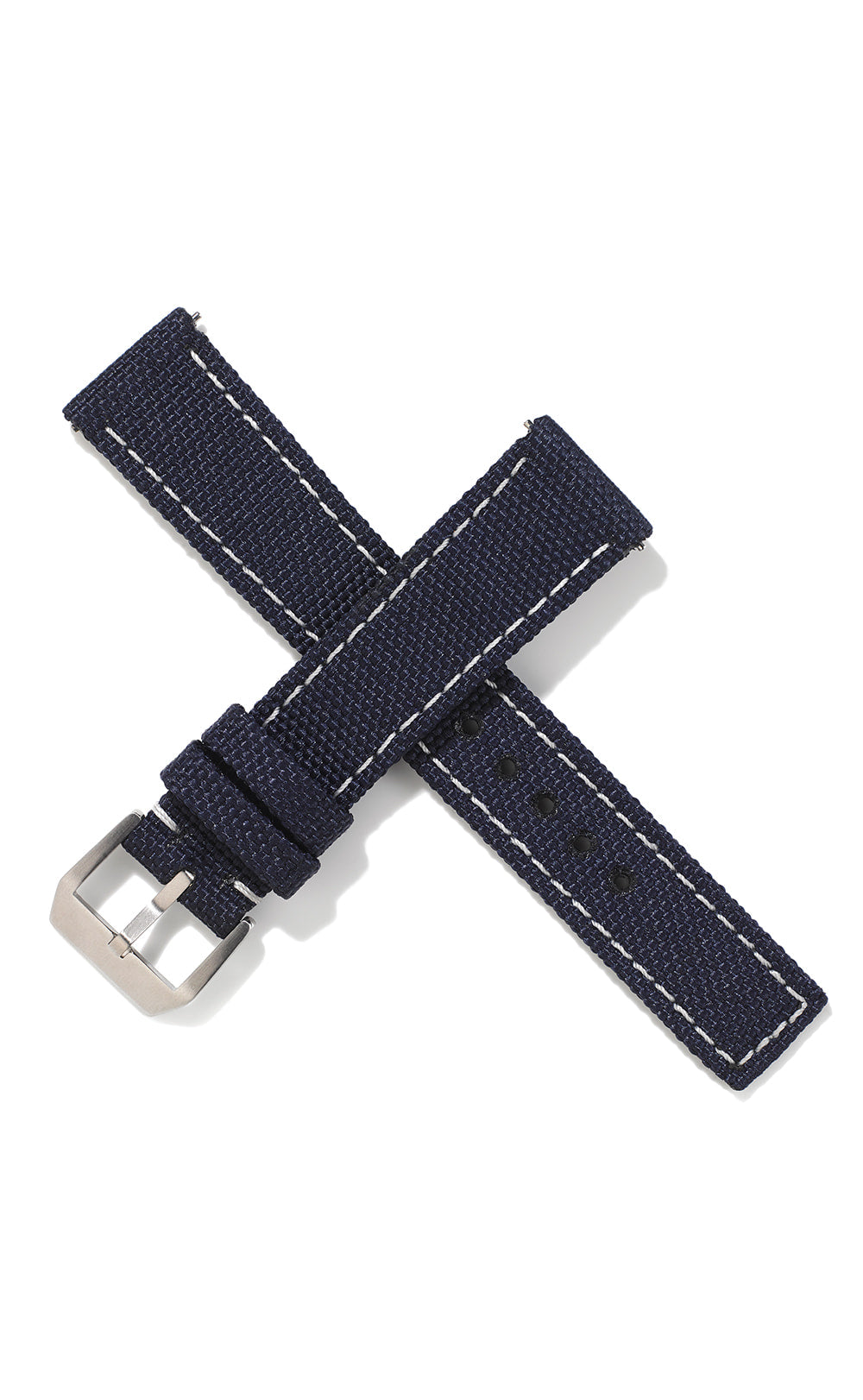 20mm Cordura Strap - Navy with White Stitch