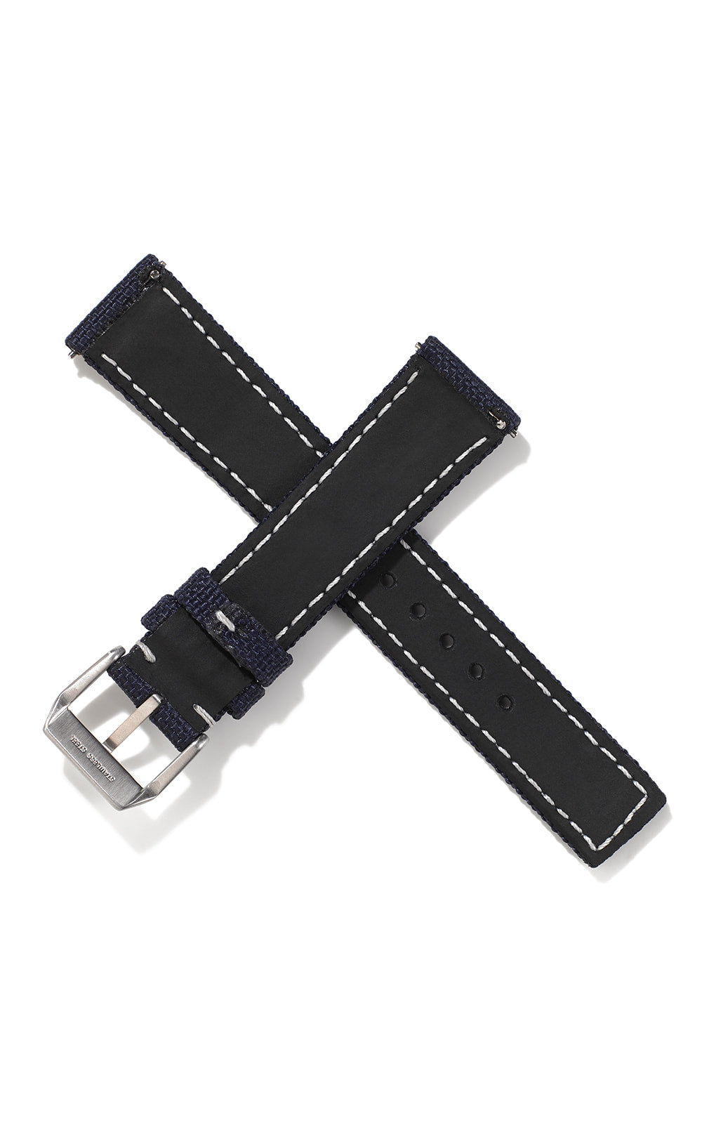 20mm Cordura Strap - Navy with White Stitch