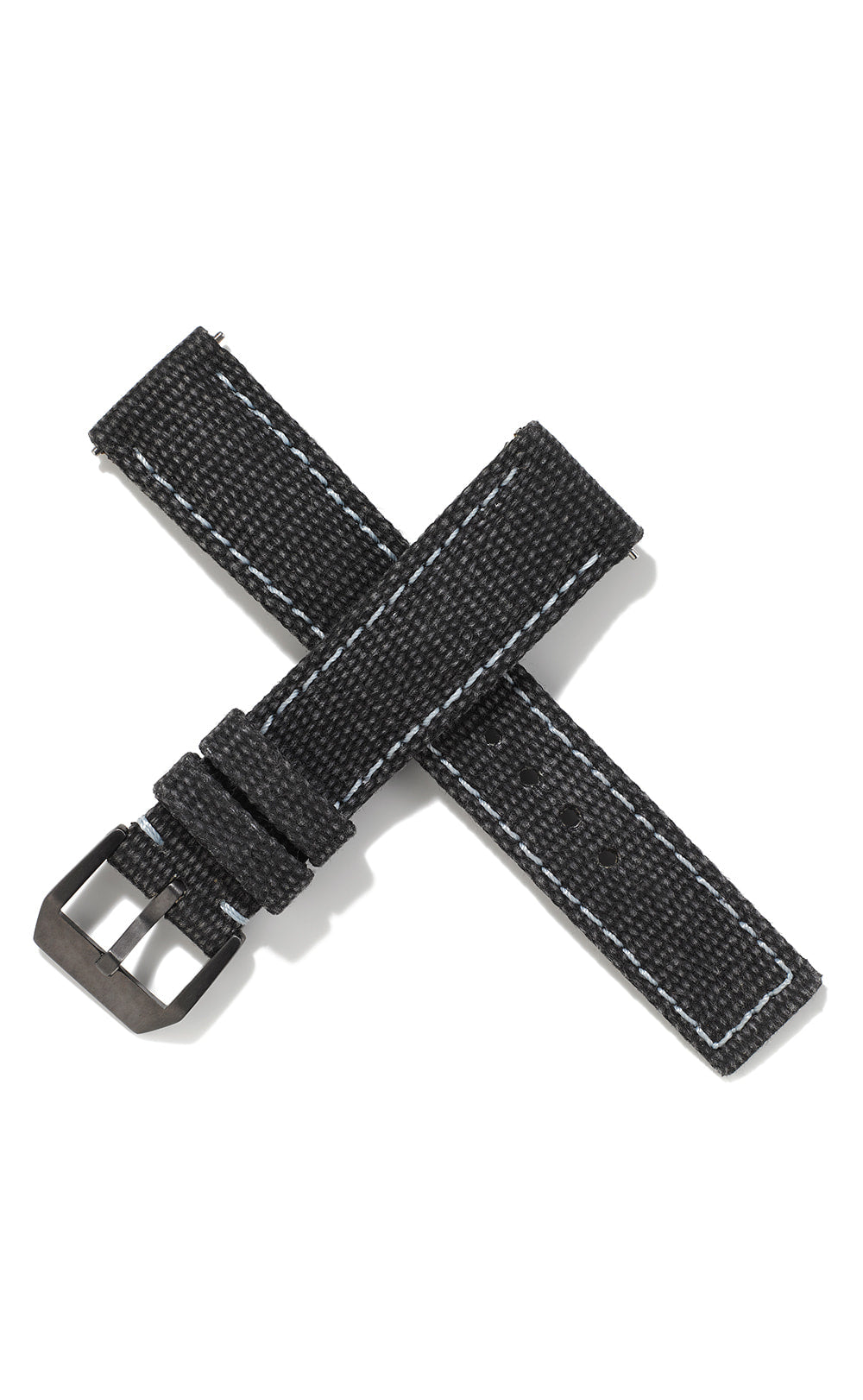 20mm Cordura Strap - Dark Grey with Aqua Stitch