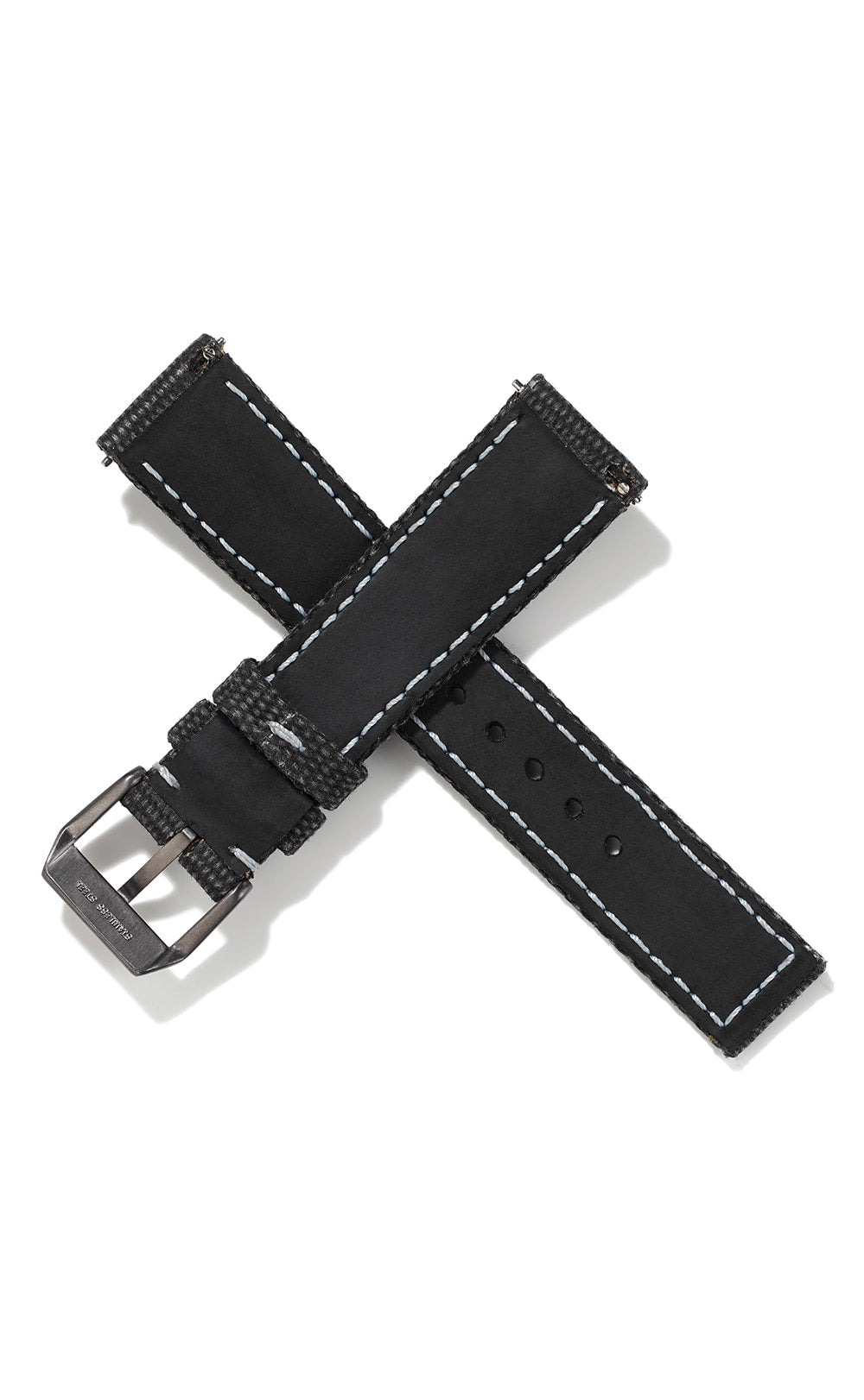 20mm Cordura Strap - Dark Grey with Aqua Stitch