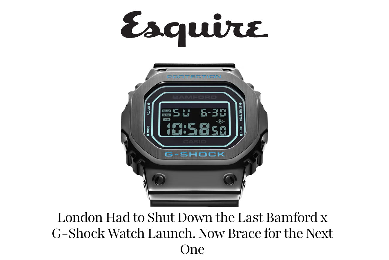 ESQUIRE: London Had to Shut Down the Last Bamford x G-Shock Watch Launch. Now Brace for the Next One