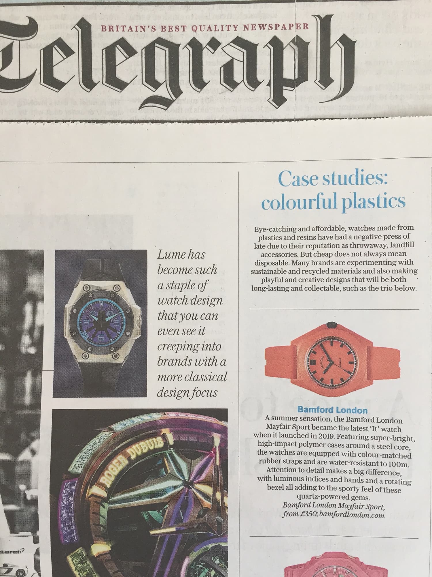 Telegraph Time - Mayfair Sport