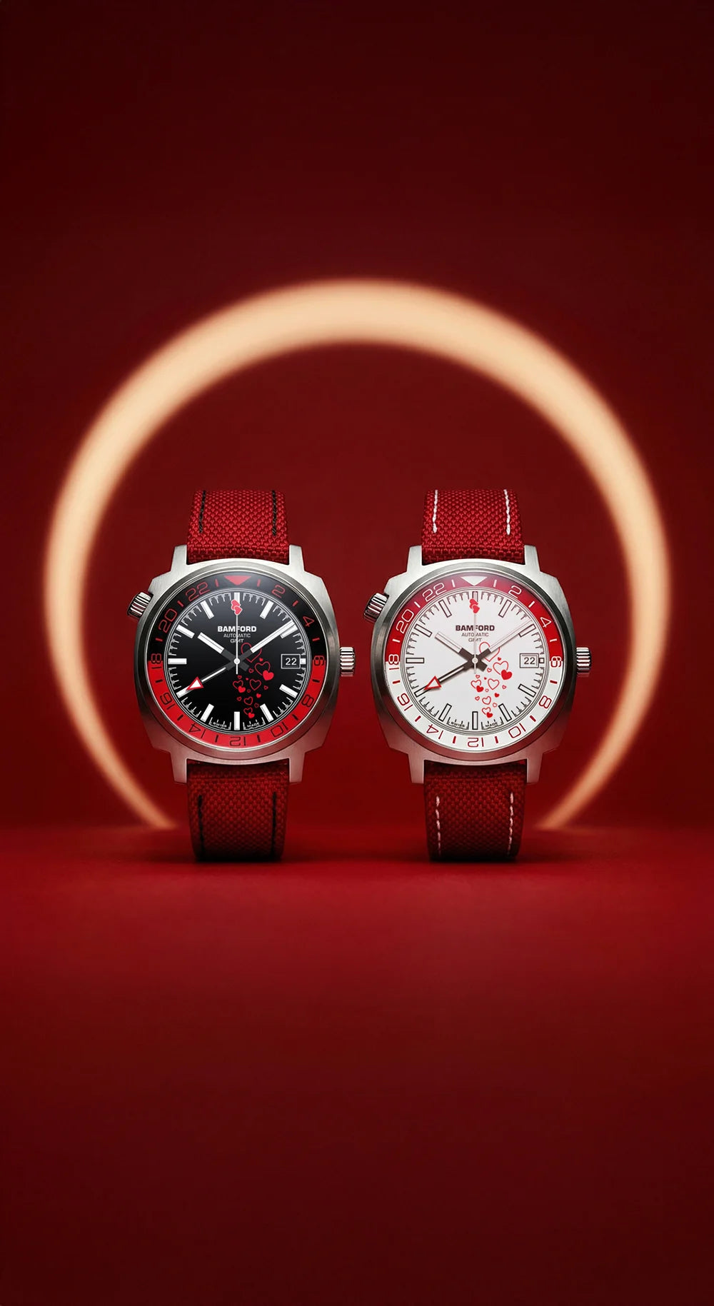 GMT Valentine Edition — Black Dial & Red Cordura strap