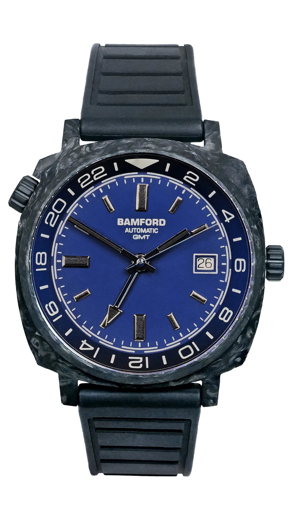 GMT Forged Carbon - Deep rich dark blue with Silver accents