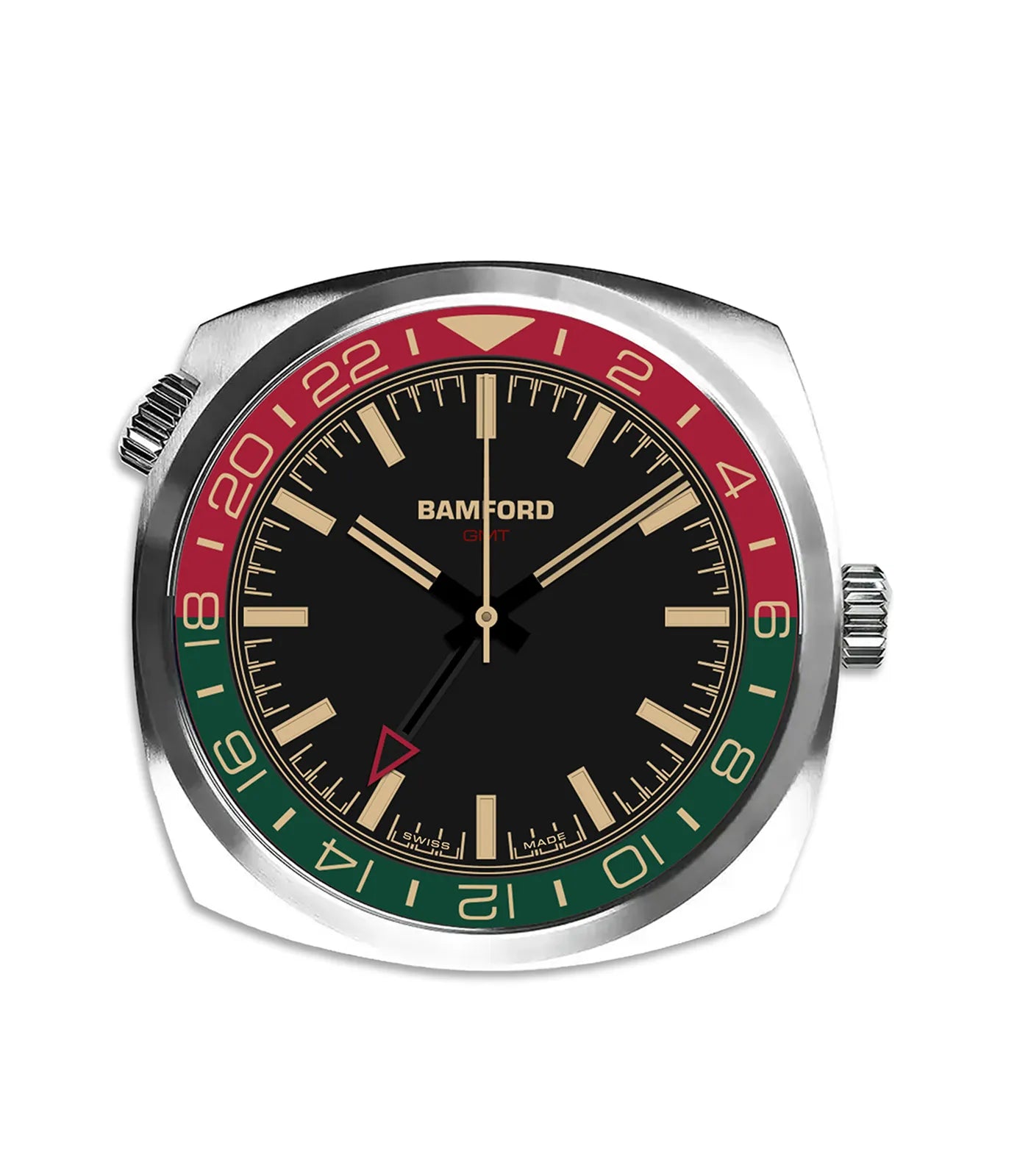 Bamford GMT Desk Clock – Italian (Red & Green)
