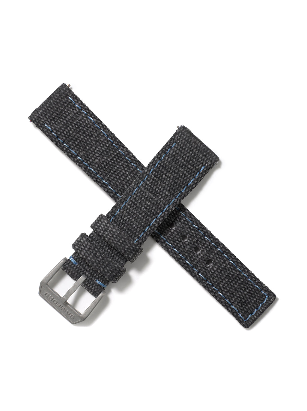 20mm Cordura Strap - Grey with Light Blue Stitch