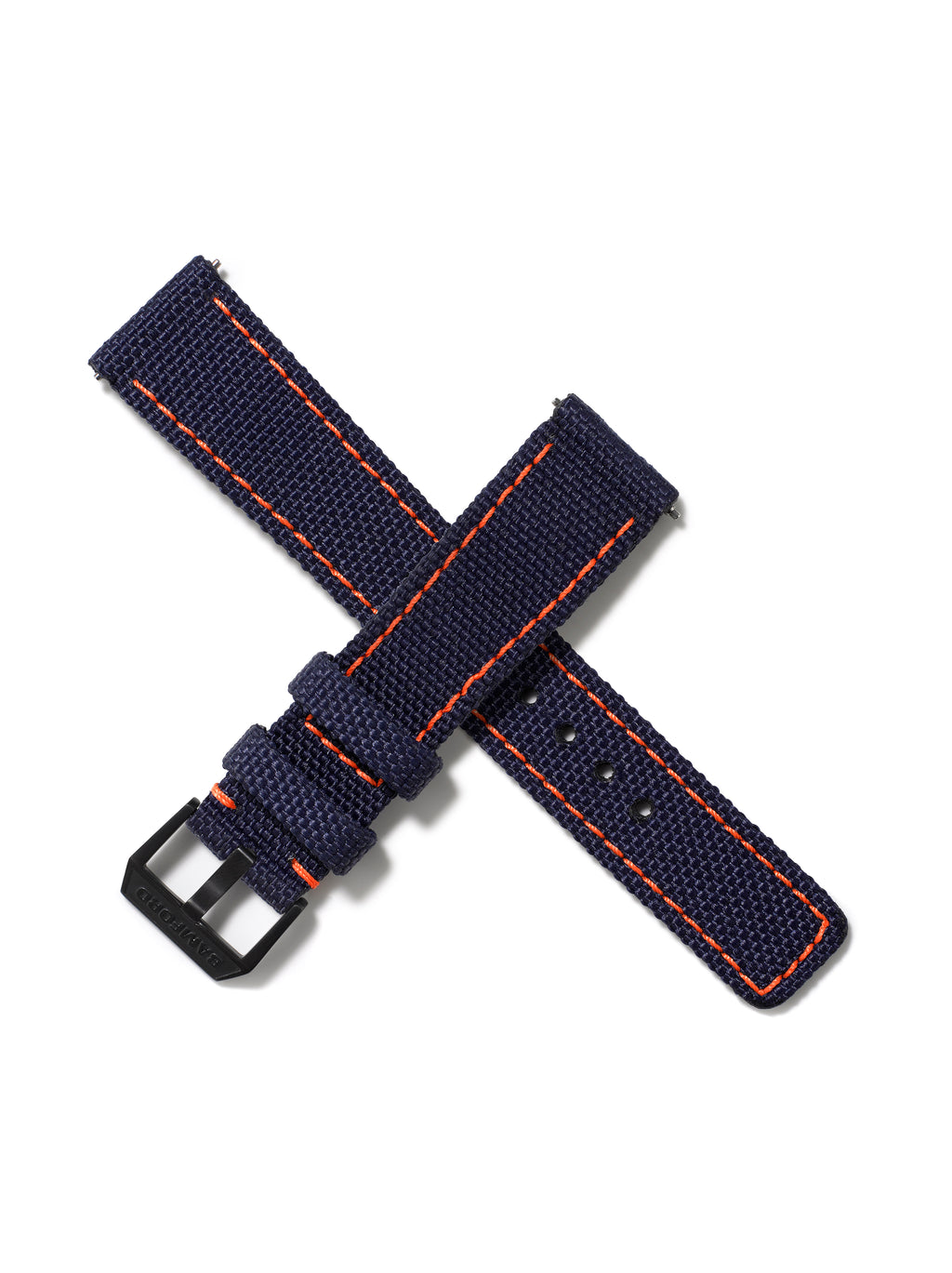 20mm Cordura Strap - Navy with Orange Stitch