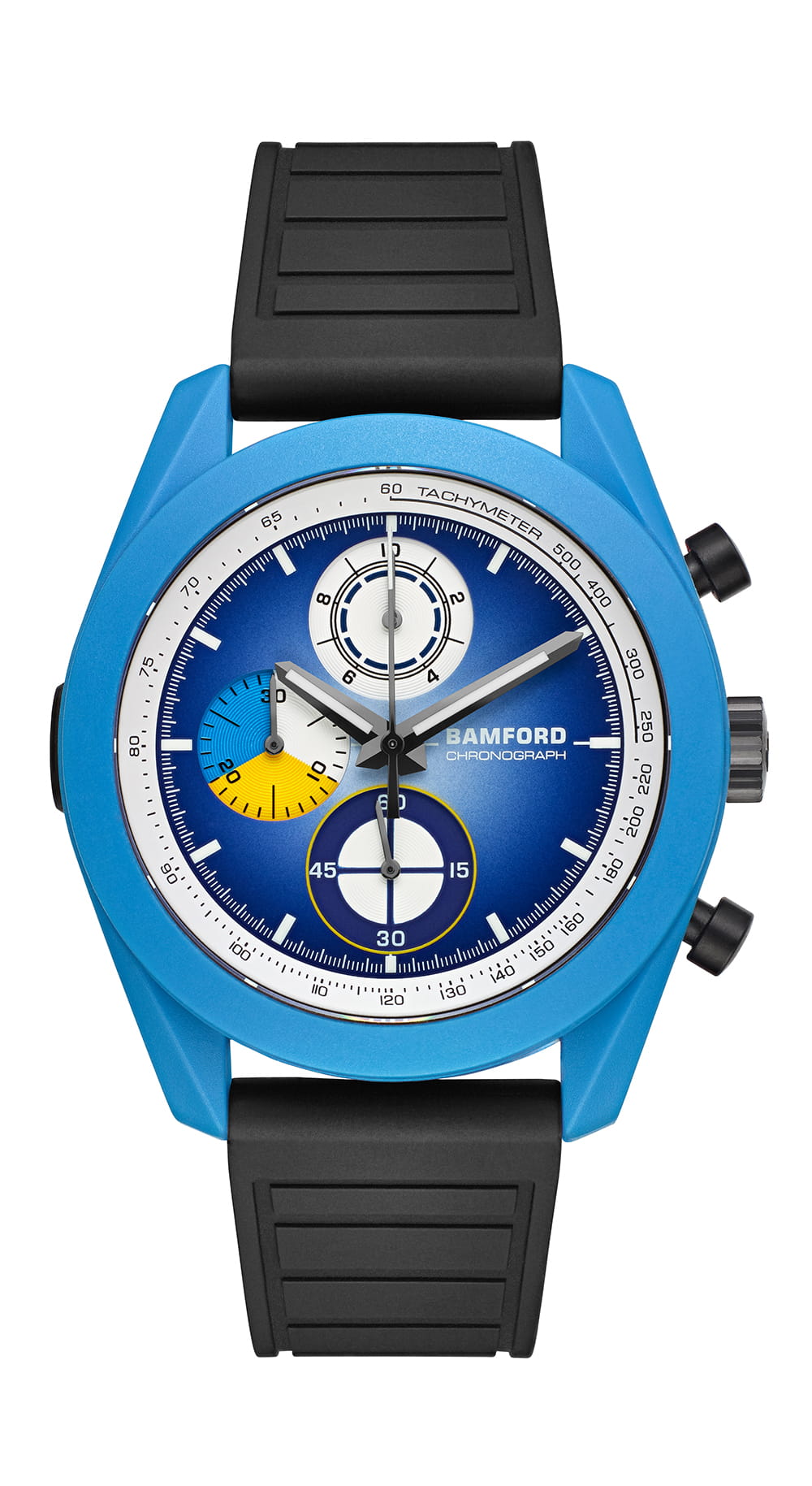 BAMFORD WATCH DEPARTMENT/クォーツ腕時計/アナログ/レザー/BLK/BLK