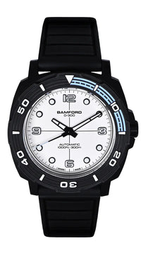 D-300 Matte Black Ceramic With White Dial
